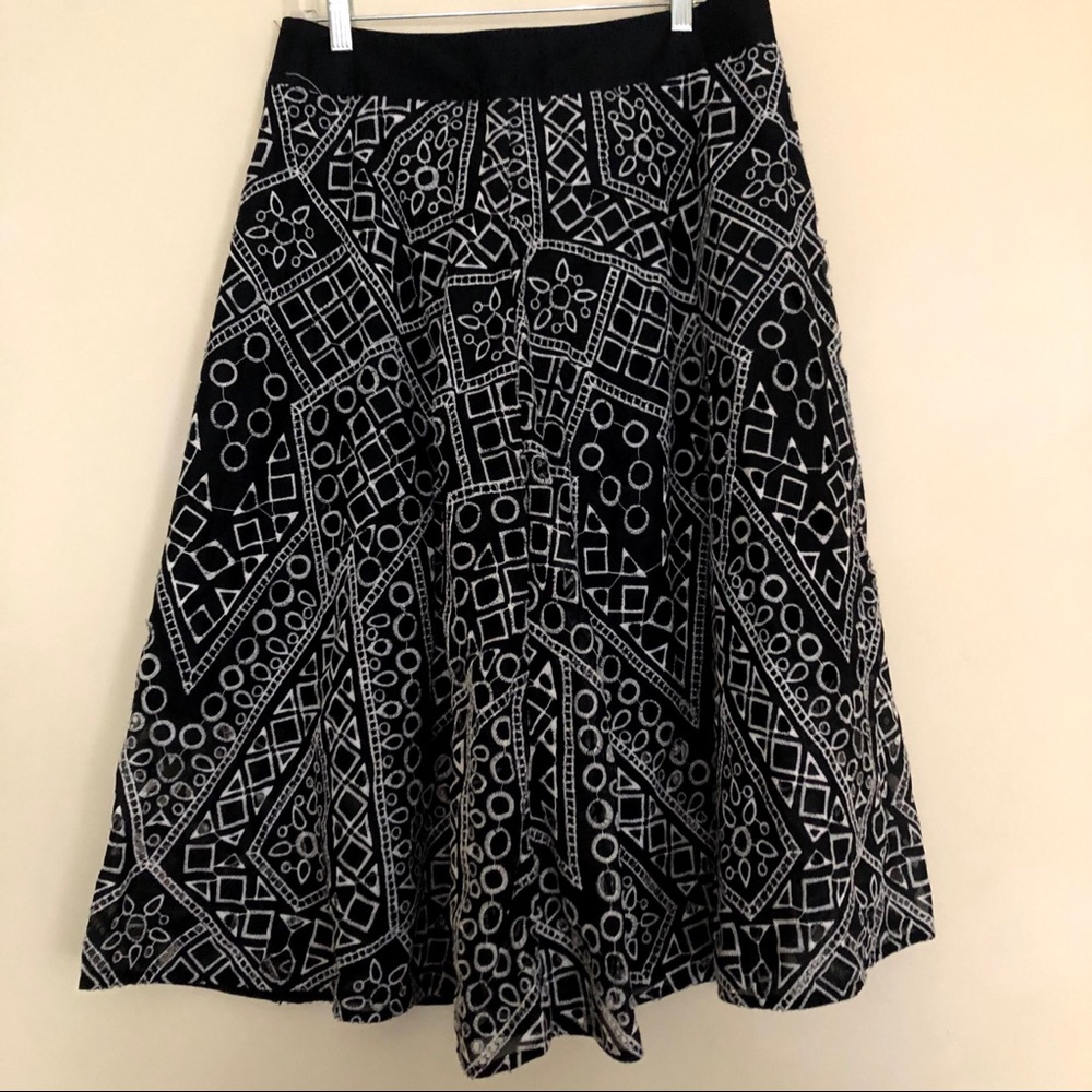 Banana Republic Eyelet Midi Skirt